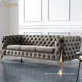 american velvet chesterfield sofa set living room furniture